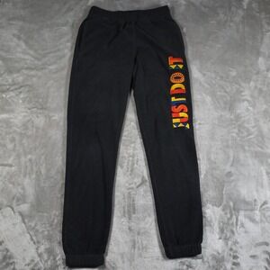Nike Sportswear Sweatpants Mens XS 90s Reissue Black Fleece Joggers Just Do It